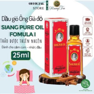 Dầu Gió Nước Đỏ Hiệu Ông Già Siang Pure Oil Formula I 25ml