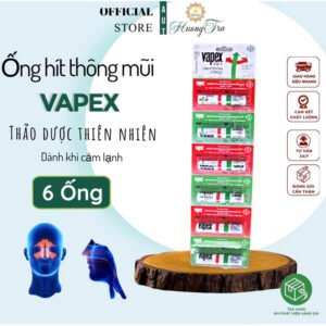 Combo 6 Ống Hít Thông Mũi 2 Trong 1 Vapex 2ml