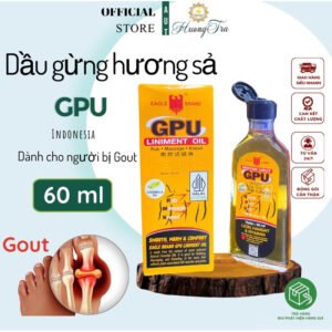 [Indonesia_Dành cho nguời bị Gout] Dầu Xoa Bóp Đau Nhức Vai Gáy MINYAK URUT GPU Hiệu Con Ó 60ml