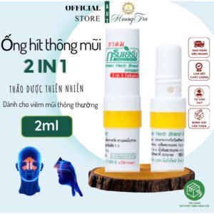 Ống Hít 2 Đầu Thông Mũi Green Herb Brand Compound Liquid Borneol Inhalant 2ml