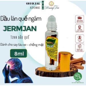 [Dành cho say tàu xe] Dầu Lăn Thảo Dược Ngâm Quế Jermjan 8ml