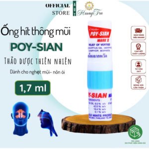 [Dành cho nghẹt mũi - buồn nôn ] Ống Hít Thông Mũi 2 Đầu Poy-Sian Mark II Inhaler 1,7ml